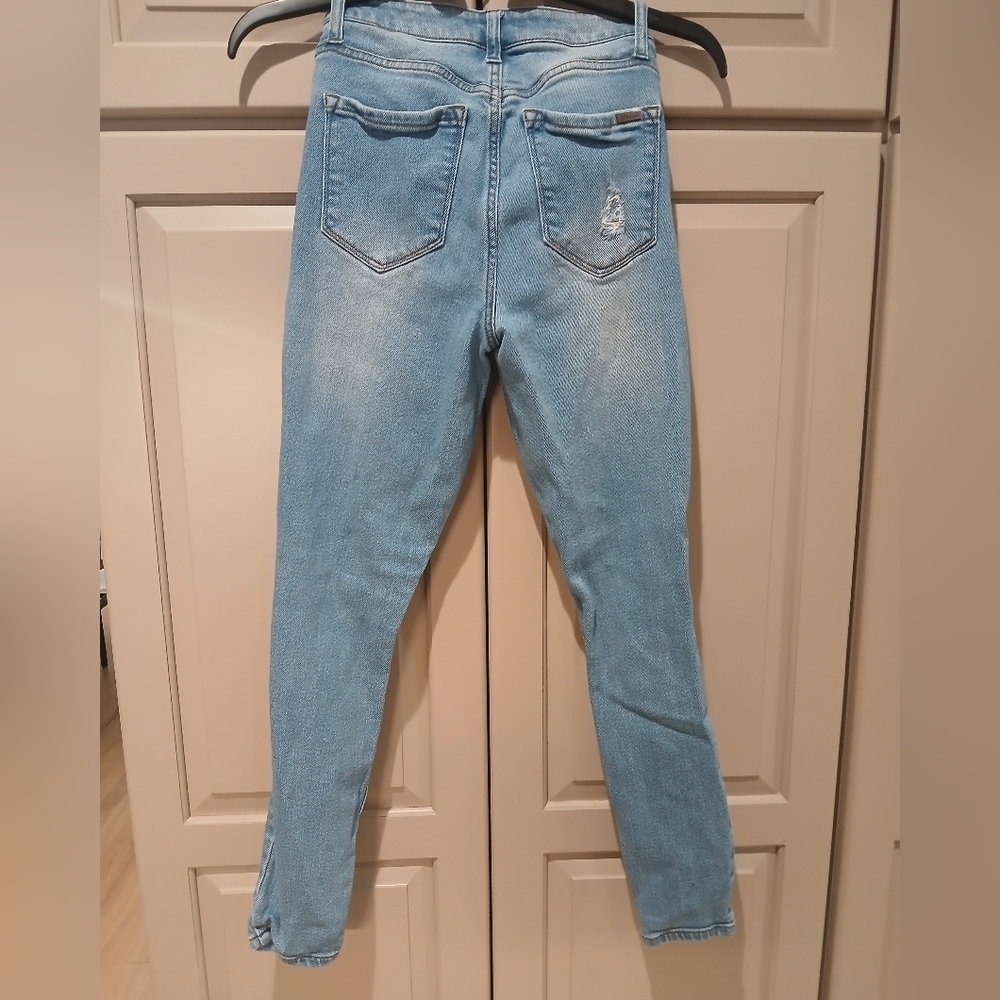 Distressed Women’s High Rise Light Blue Ankle Skinny Jeans STS BLUE Size: 25 - Picture 5 of 8